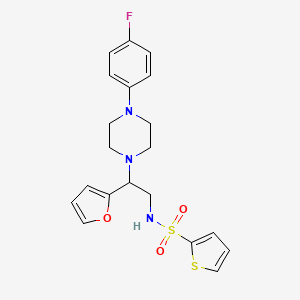 N-{2-[4-(4-Fluorophenyl)piperazin-1-YL]-2-(furan-2-YL)ethyl}thiophene-2-sulfonamide