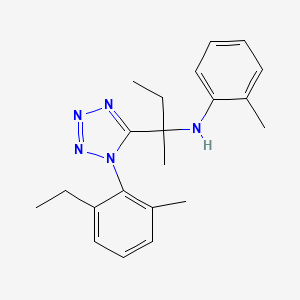 molecular formula C21H27N5 B11252425 N-{2-[1-(2-ethyl-6-methylphenyl)-1H-tetrazol-5-yl]butan-2-yl}-2-methylaniline 