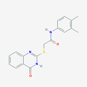 N-(3,4-dimethylphenyl)-2-[(4-hydroxyquinazolin-2-yl)sulfanyl]acetamide