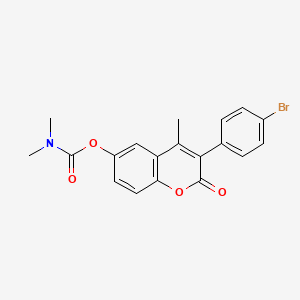 3-(4-bromophenyl)-4-methyl-2-oxo-2H-chromen-6-yl dimethylcarbamate