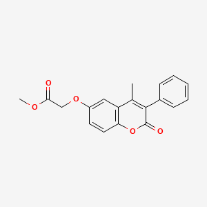 molecular formula C19H16O5 B11252463 methyl [(4-methyl-2-oxo-3-phenyl-2H-chromen-6-yl)oxy]acetate 