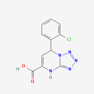 molecular formula C11H8ClN5O2 B11252496 7-(2-Chlorophenyl)-4,7-dihydrotetrazolo[1,5-a]pyrimidine-5-carboxylic acid 