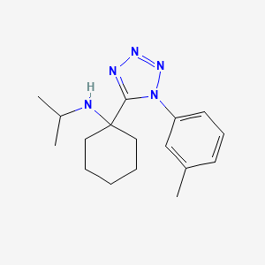 1-[1-(3-methylphenyl)-1H-tetrazol-5-yl]-N-(propan-2-yl)cyclohexanamine