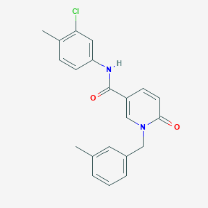 N-(3-chloro-4-methylphenyl)-1-(3-methylbenzyl)-6-oxo-1,6-dihydropyridine-3-carboxamide