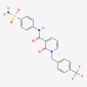 2-oxo-N-(4-sulfamoylphenyl)-1-{[4-(trifluoromethyl)phenyl]methyl}-1,2-dihydropyridine-3-carboxamide