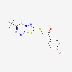 3-tert-butyl-7-{[2-(4-methoxyphenyl)-2-oxoethyl]sulfanyl}-4H-[1,3,4]thiadiazolo[2,3-c][1,2,4]triazin-4-one