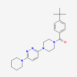 molecular formula C24H33N5O B11252638 3-[4-(4-Tert-butylbenzoyl)piperazin-1-YL]-6-(piperidin-1-YL)pyridazine 