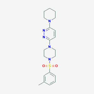 3-(Piperidin-1-yl)-6-(4-(m-tolylsulfonyl)piperazin-1-yl)pyridazine