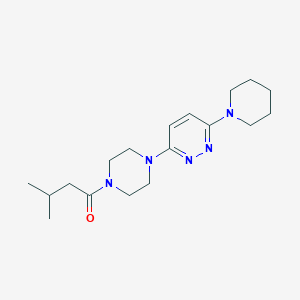 molecular formula C18H29N5O B11252692 3-Methyl-1-{4-[6-(piperidin-1-YL)pyridazin-3-YL]piperazin-1-YL}butan-1-one 