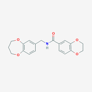 N-(3,4-dihydro-2H-1,5-benzodioxepin-7-ylmethyl)-2,3-dihydro-1,4-benzodioxine-6-carboxamide