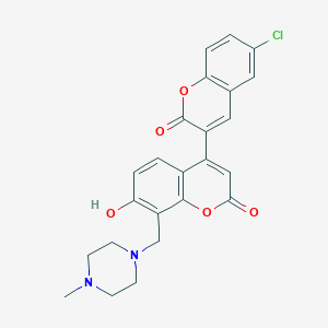 6-Chloro-7'-hydroxy-8'-[(4-methylpiperazin-1-YL)methyl]-2H,2'H-[3,4'-bichromene]-2,2'-dione