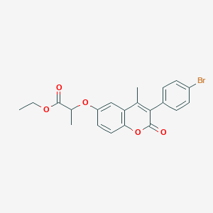 ethyl 2-{[3-(4-bromophenyl)-4-methyl-2-oxo-2H-chromen-6-yl]oxy}propanoate