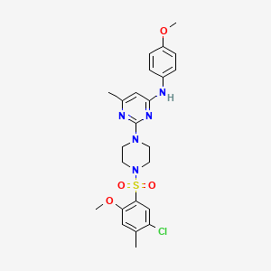 2-[4-(5-Chloro-2-methoxy-4-methylbenzenesulfonyl)piperazin-1-YL]-N-(4-methoxyphenyl)-6-methylpyrimidin-4-amine