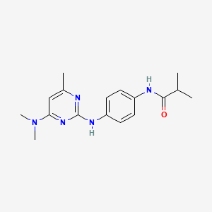 molecular formula C17H23N5O B11252886 N-(4-((4-(dimethylamino)-6-methylpyrimidin-2-yl)amino)phenyl)isobutyramide 