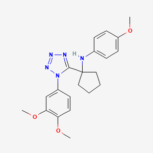 N-{1-[1-(3,4-dimethoxyphenyl)-1H-tetrazol-5-yl]cyclopentyl}-4-methoxyaniline