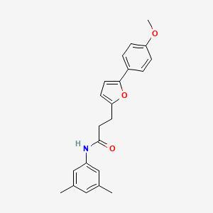 molecular formula C22H23NO3 B11252898 N-(3,5-dimethylphenyl)-3-[5-(4-methoxyphenyl)furan-2-yl]propanamide 