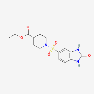 ethyl 1-[(2-oxo-2,3-dihydro-1H-benzimidazol-5-yl)sulfonyl]piperidine-4-carboxylate