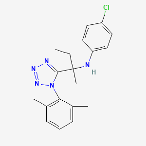 molecular formula C19H22ClN5 B11252926 4-chloro-N-{2-[1-(2,6-dimethylphenyl)-1H-tetrazol-5-yl]butan-2-yl}aniline 