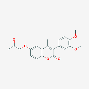 3-(3,4-dimethoxyphenyl)-4-methyl-6-(2-oxopropoxy)-2H-chromen-2-one