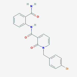 1-(4-bromobenzyl)-N-(2-carbamoylphenyl)-2-oxo-1,2-dihydropyridine-3-carboxamide