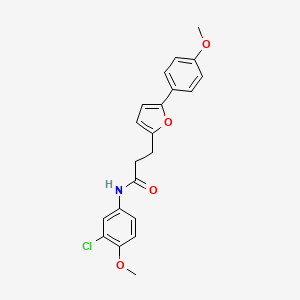 N-(3-chloro-4-methoxyphenyl)-3-[5-(4-methoxyphenyl)furan-2-yl]propanamide