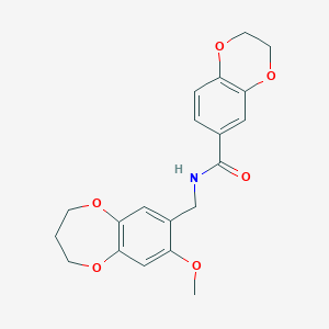 N-[(8-methoxy-3,4-dihydro-2H-1,5-benzodioxepin-7-yl)methyl]-2,3-dihydro-1,4-benzodioxine-6-carboxamide