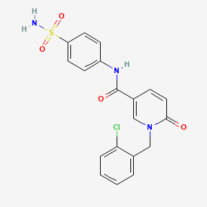 molecular formula C19H16ClN3O4S B11253071 1-(2-chlorobenzyl)-6-oxo-N-(4-sulfamoylphenyl)-1,6-dihydropyridine-3-carboxamide 