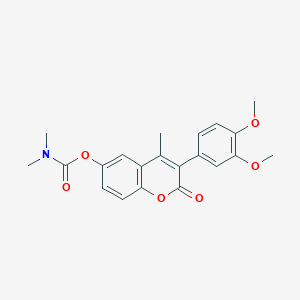 3-(3,4-dimethoxyphenyl)-4-methyl-2-oxo-2H-chromen-6-yl dimethylcarbamate