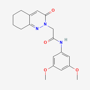 molecular formula C18H21N3O4 B11253077 N-(3,5-dimethoxyphenyl)-2-(3-oxo-5,6,7,8-tetrahydrocinnolin-2(3H)-yl)acetamide 