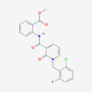 Methyl 2-(1-(2-chloro-6-fluorobenzyl)-2-oxo-1,2-dihydropyridine-3-carboxamido)benzoate