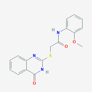 molecular formula C17H15N3O3S B11253103 N-(2-methoxyphenyl)-2-[(4-oxo-3,4-dihydroquinazolin-2-yl)sulfanyl]acetamide 