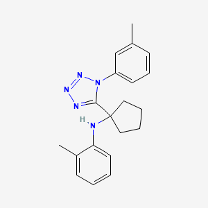 molecular formula C20H23N5 B11253113 2-methyl-N-{1-[1-(3-methylphenyl)-1H-tetrazol-5-yl]cyclopentyl}aniline 