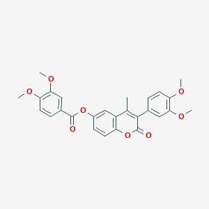 3-(3,4-dimethoxyphenyl)-4-methyl-2-oxo-2H-chromen-6-yl 3,4-dimethoxybenzoate