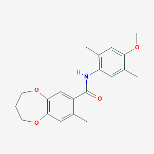 N-(4-methoxy-2,5-dimethylphenyl)-8-methyl-3,4-dihydro-2H-1,5-benzodioxepine-7-carboxamide