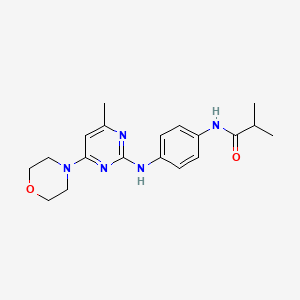 molecular formula C19H25N5O2 B11253185 N-(4-((4-methyl-6-morpholinopyrimidin-2-yl)amino)phenyl)isobutyramide 