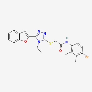 2-{[5-(1-benzofuran-2-yl)-4-ethyl-4H-1,2,4-triazol-3-yl]sulfanyl}-N-(4-bromo-2,3-dimethylphenyl)acetamide