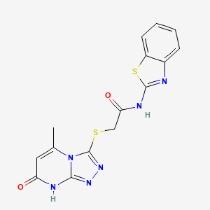 N-(benzo[d]thiazol-2-yl)-2-((5-methyl-7-oxo-7,8-dihydro-[1,2,4]triazolo[4,3-a]pyrimidin-3-yl)thio)acetamide