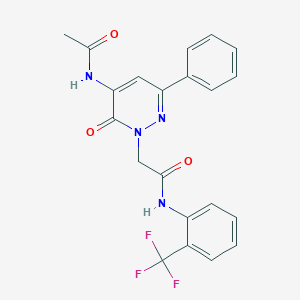 2-[5-(acetylamino)-6-oxo-3-phenylpyridazin-1(6H)-yl]-N-[2-(trifluoromethyl)phenyl]acetamide