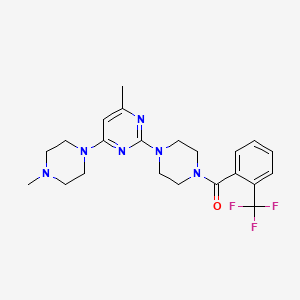 4-Methyl-6-(4-methylpiperazin-1-yl)-2-{4-[2-(trifluoromethyl)benzoyl]piperazin-1-yl}pyrimidine