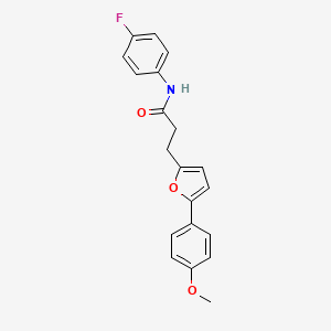 N-(4-fluorophenyl)-3-[5-(4-methoxyphenyl)furan-2-yl]propanamide