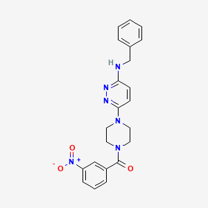 molecular formula C22H22N6O3 B11253303 N-benzyl-6-[4-(3-nitrobenzoyl)piperazin-1-yl]pyridazin-3-amine 