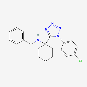 molecular formula C20H22ClN5 B11253307 N-benzyl-1-[1-(4-chlorophenyl)-1H-tetrazol-5-yl]cyclohexanamine 