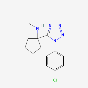 molecular formula C14H18ClN5 B11253311 1-[1-(4-chlorophenyl)-1H-tetrazol-5-yl]-N-ethylcyclopentanamine 