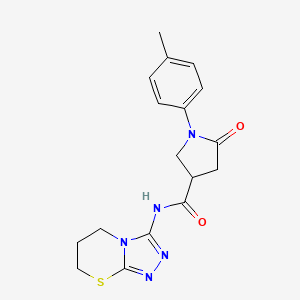 N-(6,7-dihydro-5H-[1,2,4]triazolo[3,4-b][1,3]thiazin-3-yl)-5-oxo-1-(p-tolyl)pyrrolidine-3-carboxamide