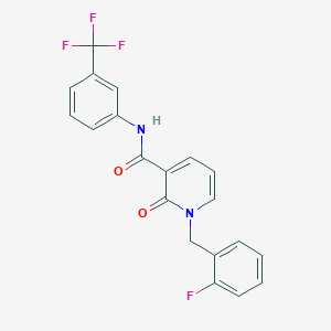 1-[(2-Fluorophenyl)methyl]-2-oxo-N-[3-(trifluoromethyl)phenyl]-1,2-dihydropyridine-3-carboxamide