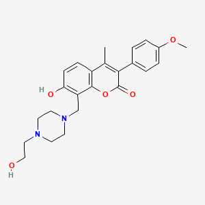 7-hydroxy-8-{[4-(2-hydroxyethyl)piperazin-1-yl]methyl}-3-(4-methoxyphenyl)-4-methyl-2H-chromen-2-one