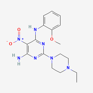 2-(4-ethylpiperazin-1-yl)-N4-(2-methoxyphenyl)-5-nitropyrimidine-4,6-diamine