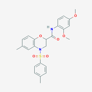 N-(2,4-dimethoxyphenyl)-6-methyl-4-[(4-methylphenyl)sulfonyl]-3,4-dihydro-2H-1,4-benzoxazine-2-carboxamide