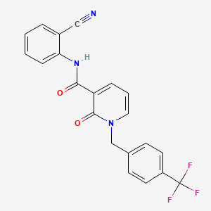 N-(2-cyanophenyl)-2-oxo-1-(4-(trifluoromethyl)benzyl)-1,2-dihydropyridine-3-carboxamide