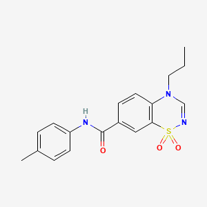 N-(4-methylphenyl)-4-propyl-4H-1,2,4-benzothiadiazine-7-carboxamide 1,1-dioxide